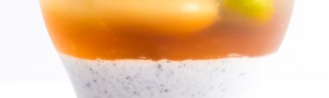 Blanc-manger au sésame noir ハーブティーのごまのブランマンジェ